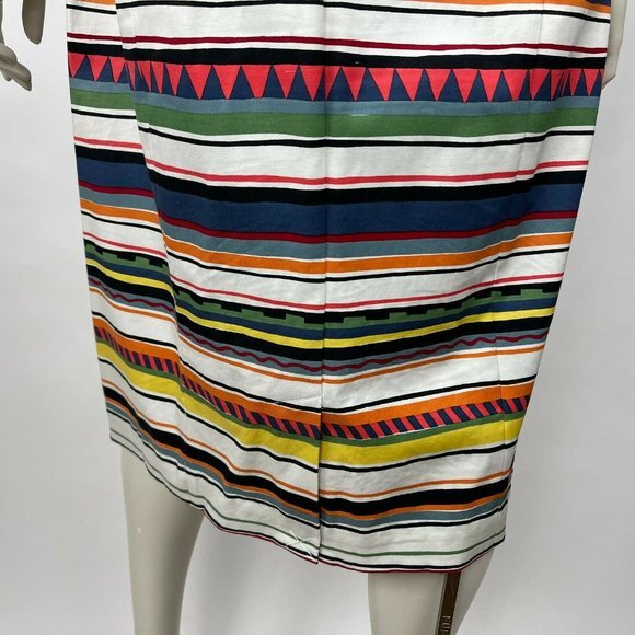 Kate Spade Saturday Stripe Sheath Dress Stretch Cotton Blend Multicolor Women 14 - Picture 14 of 16
